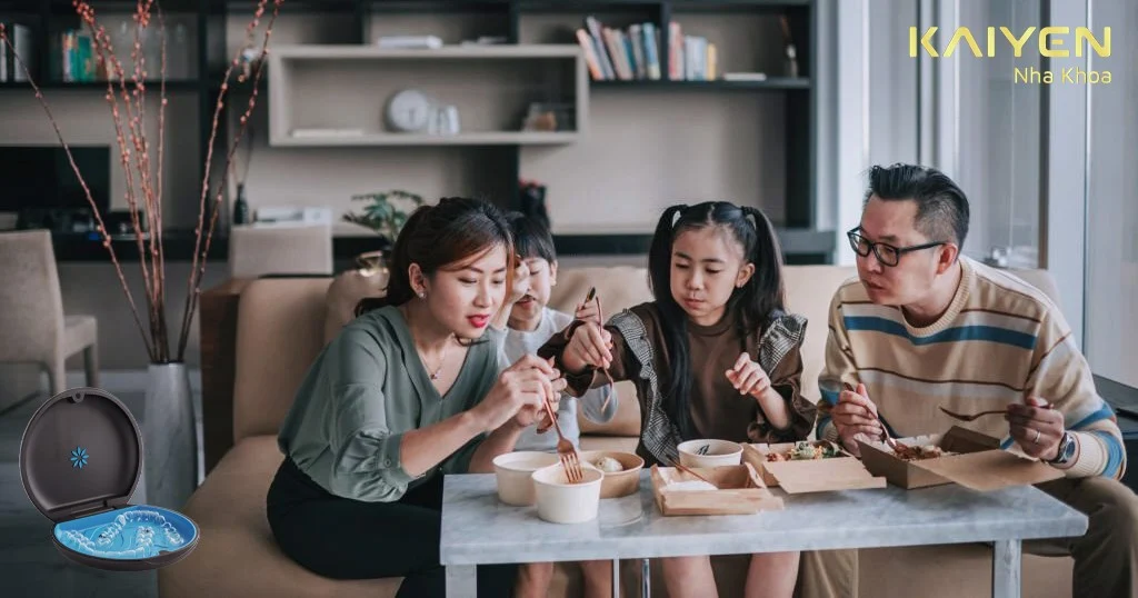 Niềng răng vô hình Invisalign ăn uống thoải mái