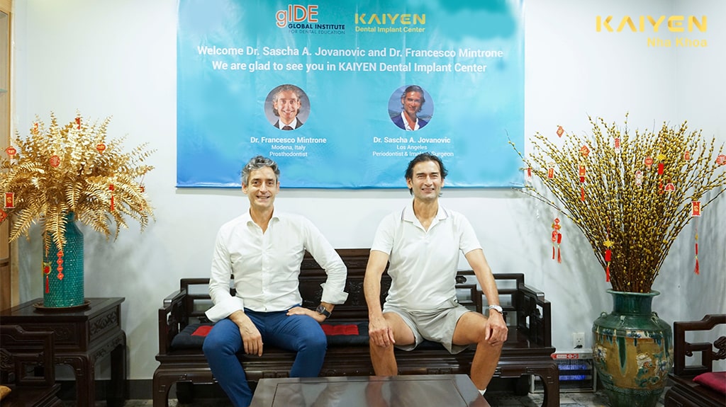 Hai chuyên gia Hàng đầu Dr. Francesco Mintrone (Chuyên gia Phục hình răng) và Dr. Sascha Jovanovic (Chuyên gia cấy ghép Implant)